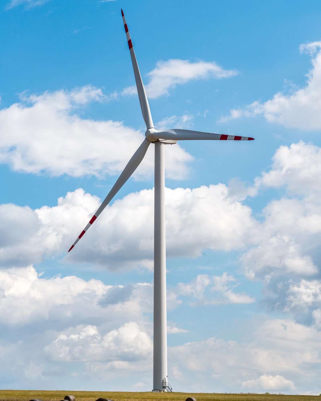 Éolienne en milieu agricole