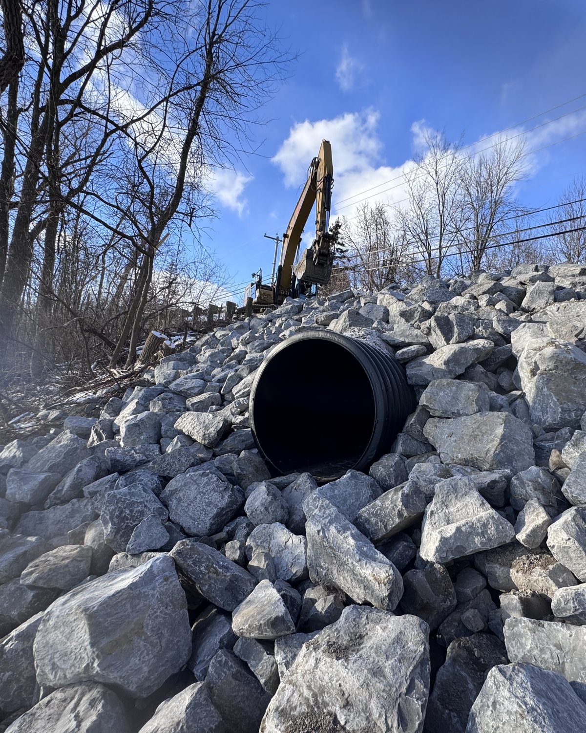 Réfection du ponceau, chemin du Fleuve