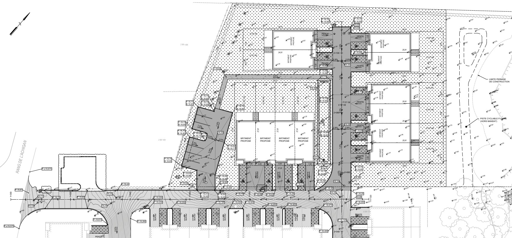 Site plan excerpt, Domaine de l’Achigan, phase 2, L’Assomption