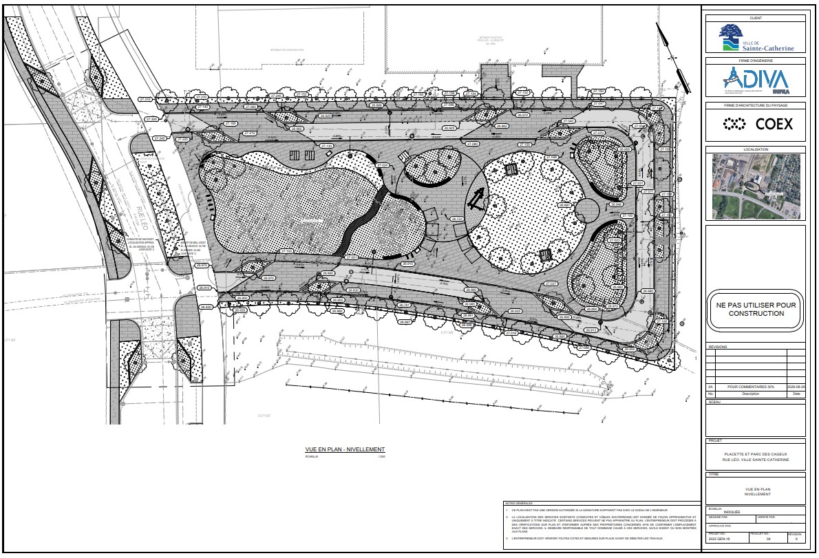 Réaménagement du parc des Cageux